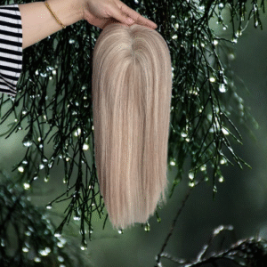 Norwegian Blonde 16inch Color Short Hair Length 5x5 Mono Base Topper