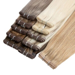 Luxury Russian Double Flat Weft Hair Extensions Invisible Thin Flat Weft Wholesale Human Hair Extensions
